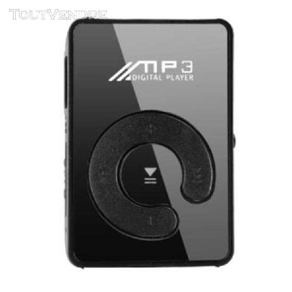 Mini miroir clip lecteur mp3 sport portable usb numérique