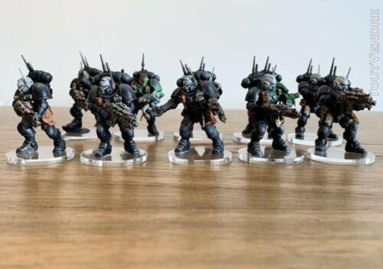 Warhammer 40k space marines x10 pro painted kill team