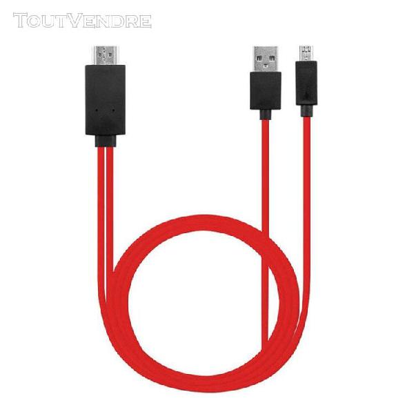 Cable usb c micro-usb vers hdmi 4k adaptateur av