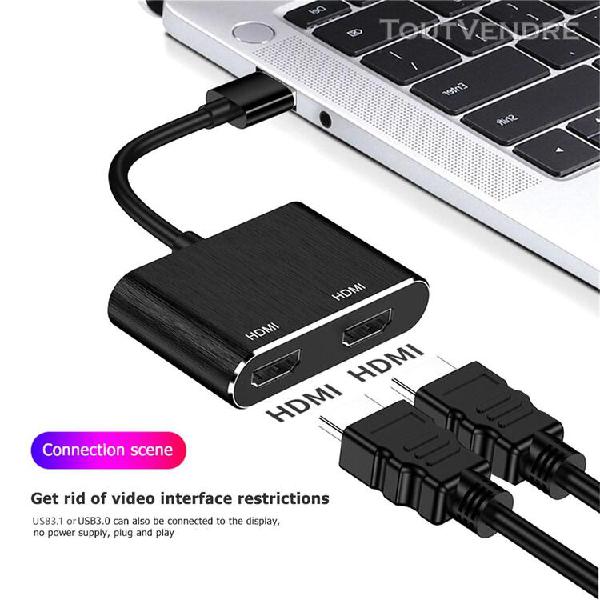 adaptateur usb usb c vers double hdmi pour la vid¿¿o