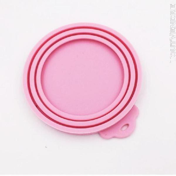 Couleur rose couvercle de canette en silicone pour animaux d