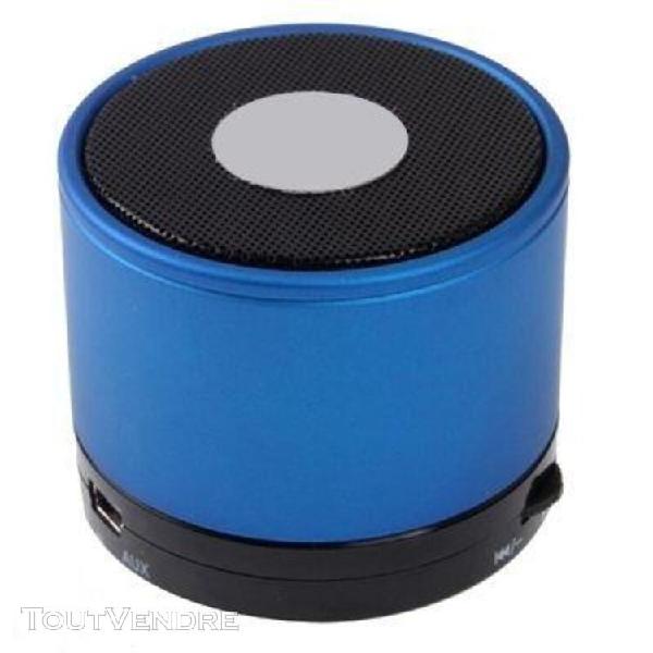 Enceinte portable sans fil bluetooth microphone appels bleu