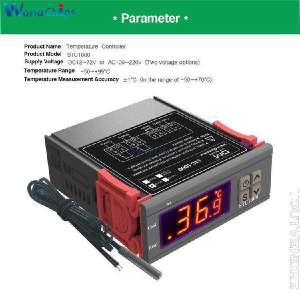 ac dc 12v régulateur de température numérique led,