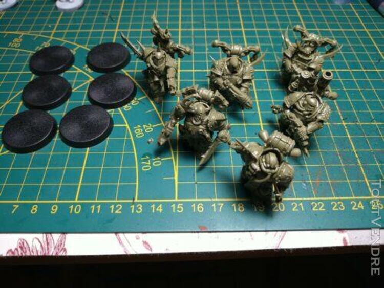 fr - warhammer 40k - lot de 6 plague marines - death guard -