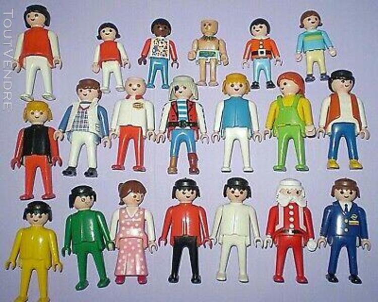 20 personnages playmobil enfants, femmes, hommes: père