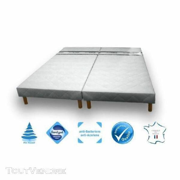 sommier tapissier 160x200 (2x 80/200) + 8 pieds offert