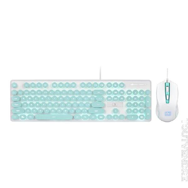 Clavier et souris filaires, peigne ultra mince pleine taille