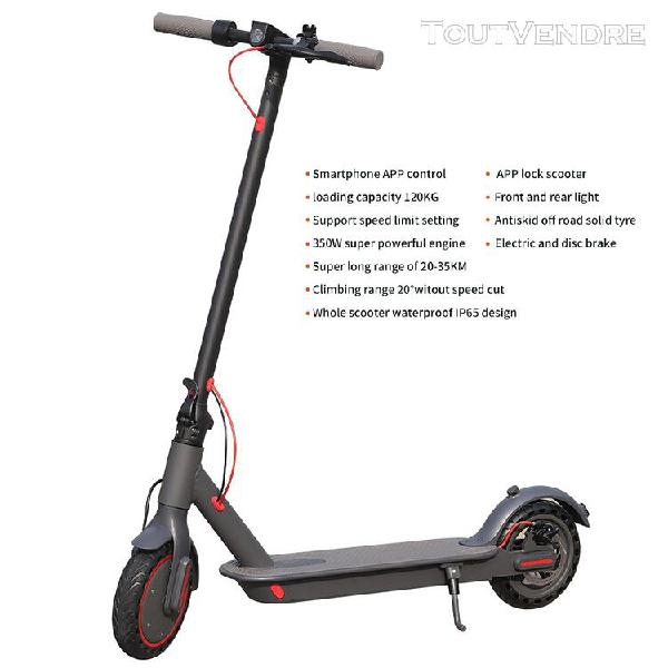 aovo trottinette Électrique pliable noire 350w 10.4ah