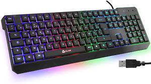 clavier rétroéclairé gamer azerty ergonomique waterproof