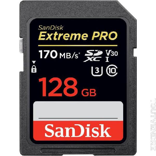 carte sd sandisk extreme pro sdxc uhs-i 128gb