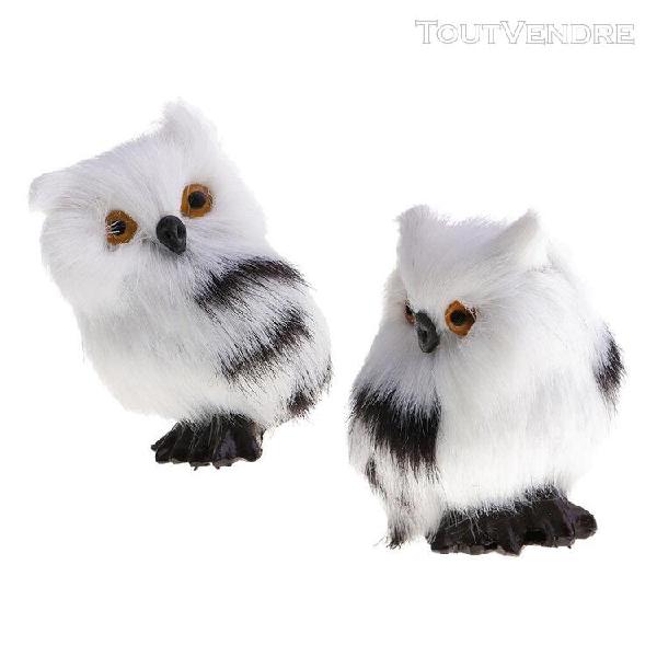 2pcs modèle anim er hibou modèle décoration bureau art