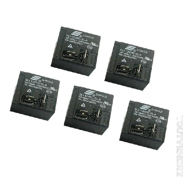 5x songle dc 12v 30a mini relais de puissance sli-12vdc-sl-a