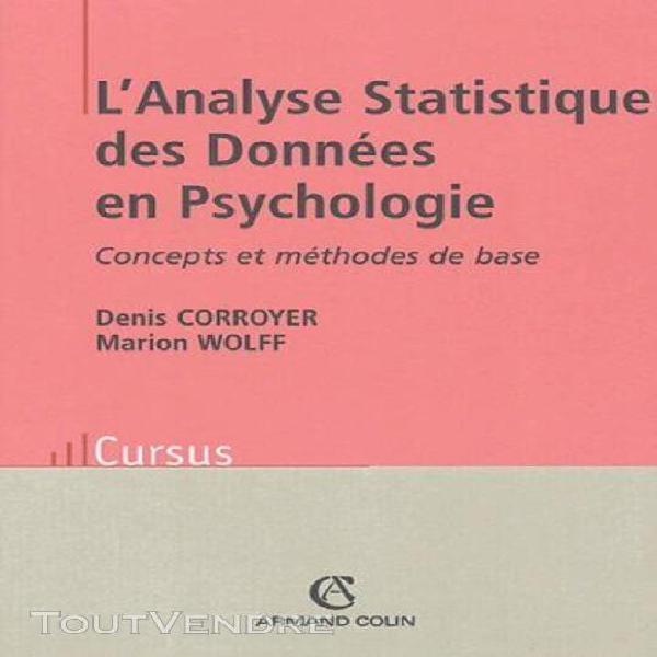 L&#39;analyse statistique des données en psychologie - concepts