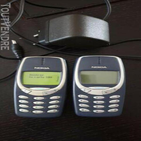 2 téléphones portables vintage nokia 3310