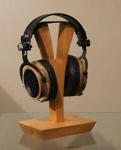 support casque hifi bois massif