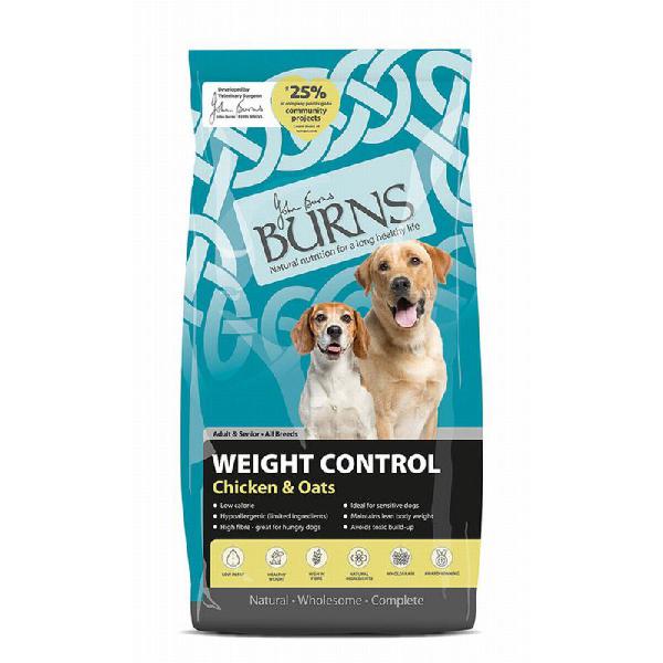 Burns weight control+ poulet, avoine pour chien