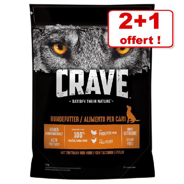 Croquettes crave adult 2 x 1/2,8/11,5 kg + 1/2,8/11,5 kg