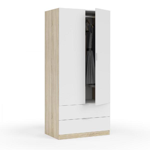 armoire 2 portes et 2 tiroirs nordik