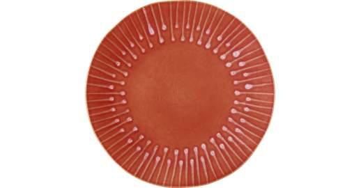 Pattie assiette plate en grès - 28,5 cm - rouge (lot de 4)