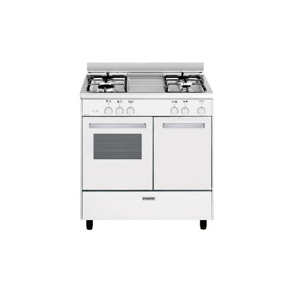 glem - glem - cuisinière gaz 49l 4 feux blanc - ga85pmwh -