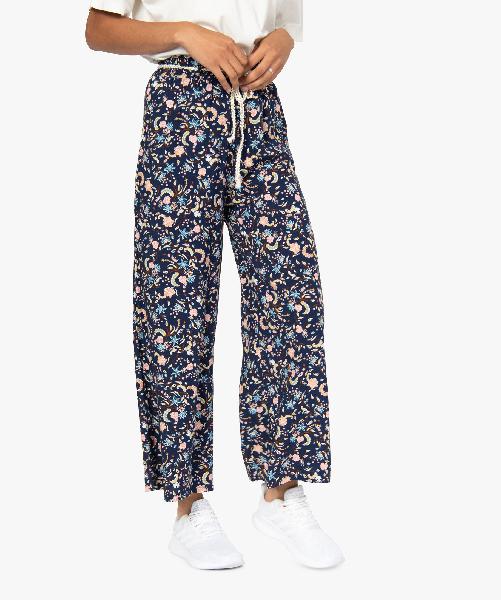 Pantalon femme ample et fluide à motifs imprime