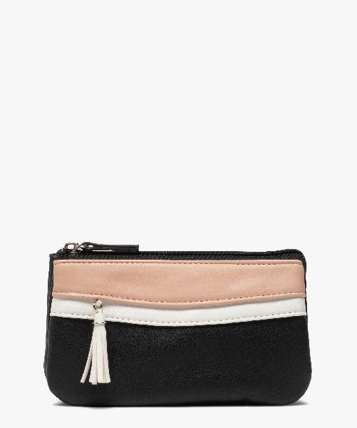 Portefeuille femme compact et souple noir