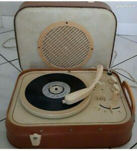 tourne disque vintage electrophone gid (g.i.d.), guilde