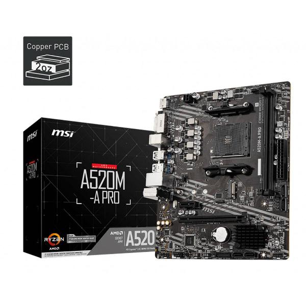 Msi - a520m-a pro - carte mère amd - rue du commerce