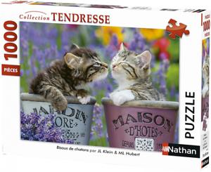 Nathan - puzzle adulte - n 1000 p - bisous de chatons -