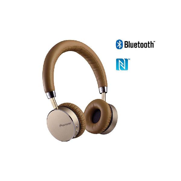 Pioneer - casque arceau bluetooth - marron gold - casque -