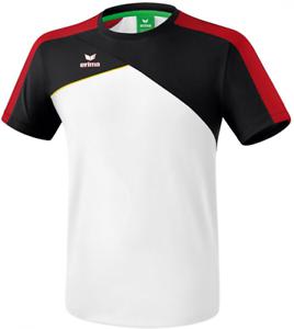 Erima 1081808 t-shirt mixte s, blanc/noir/rouge/jaune