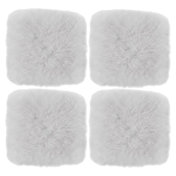 galettes de chaise fourrure (lot de 4)