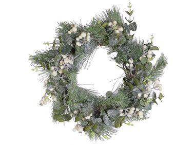 Couronne de noël verte enneigée ⌀ 54 cm jurmu