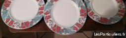 assiettes plates en porcelaine de sarreguemines