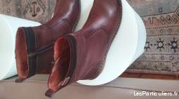 Bottes cuir marron