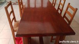 table chemine avec 7 chaises