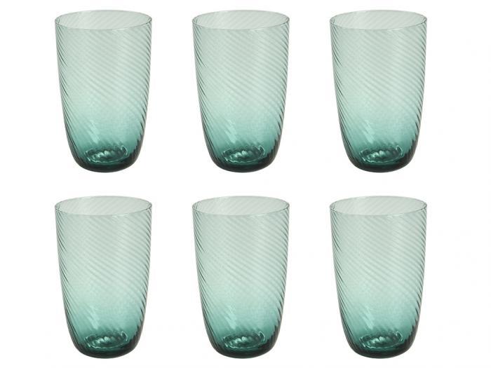 Lot de 6 verres à eau en verre soufflé bouche judith -