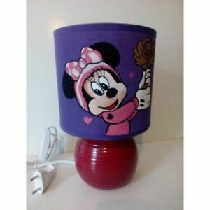 lampe de chevet peint main minnie violet e038