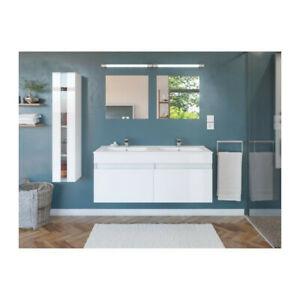 Salle de bain complete l 120cm - meuble + vasque + colonne