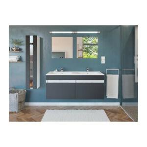 Salle de bain complete l 120cm - meuble + vasque + colonne