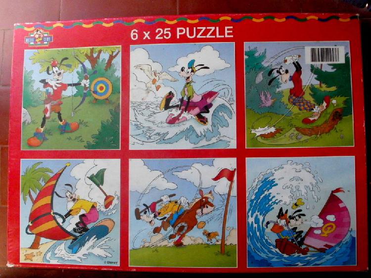 puzzle mickey kids 6 puzzles de 25 pièces occasion,