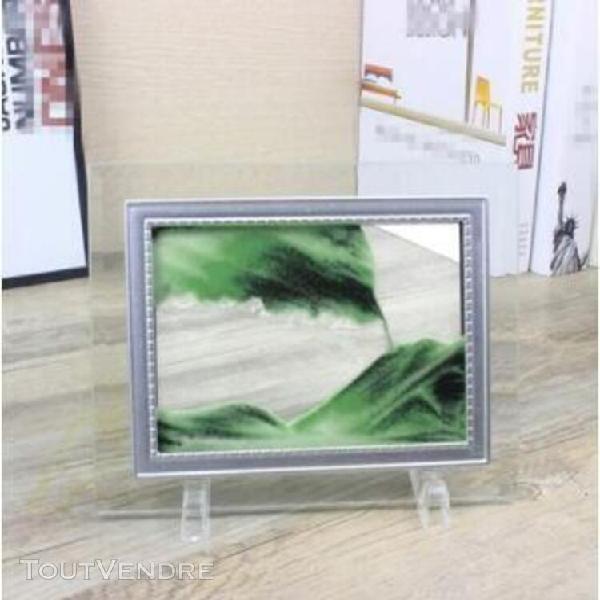 17cmx13cm - peinture de paysage en verre sable mouvant,