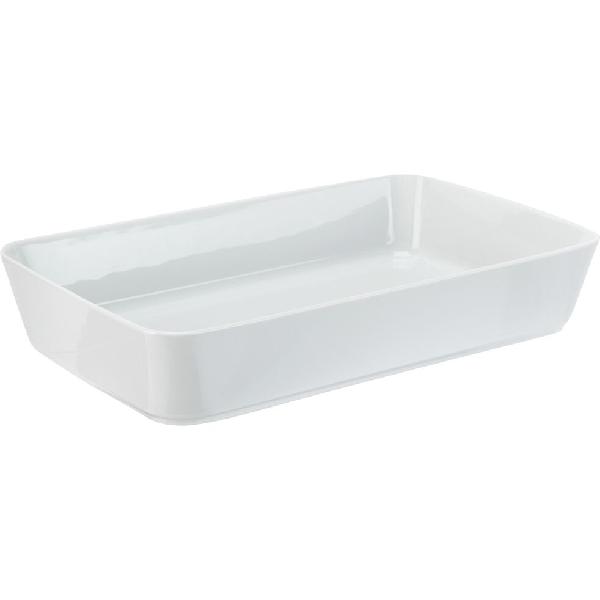 Aze - plat rectangulaire en porcelaine d34cm - blanc