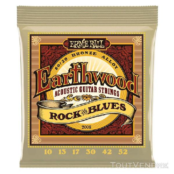 Ernie ball 2008 earthwood rock &amp; blues cordes guitare folk 1