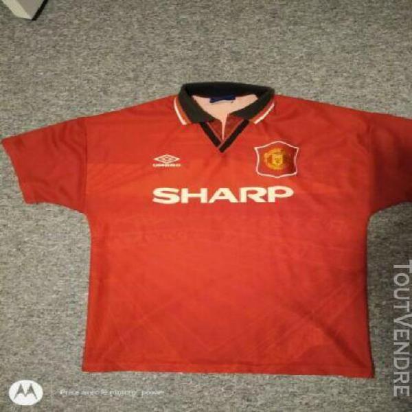 maillot manchester united 1995/1996 foot vintage cantona pre