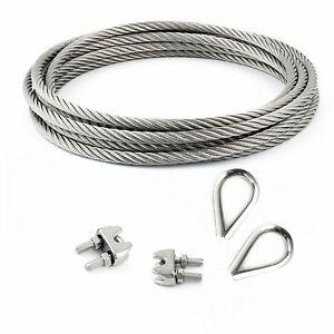 set 50m cable 2mm acier inox cordage torons