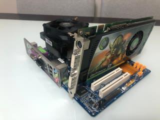 combo placa base gigabyte con procesador y grafica