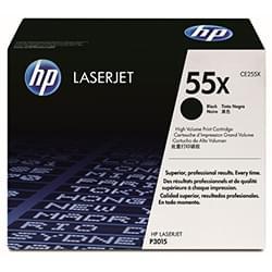 Toner laserjet 55x noir 12k5p - ce255x pour imprimante laser