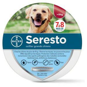 bayer seresto collier antiparasitaire pour chien 8 kg - gris