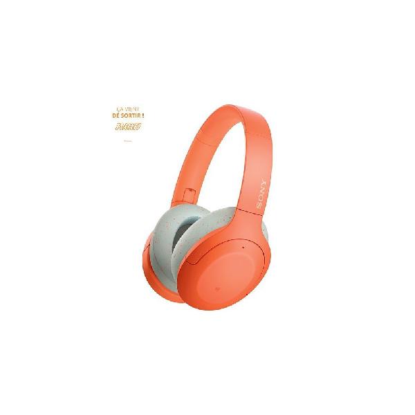 sony - casque audio arceau orange whh910nd.ce7 - casque -